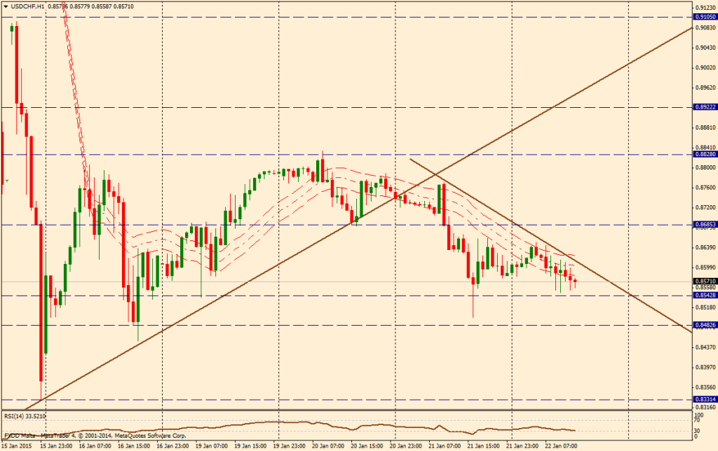 Gráfico USD/CHF ( 1 hora)